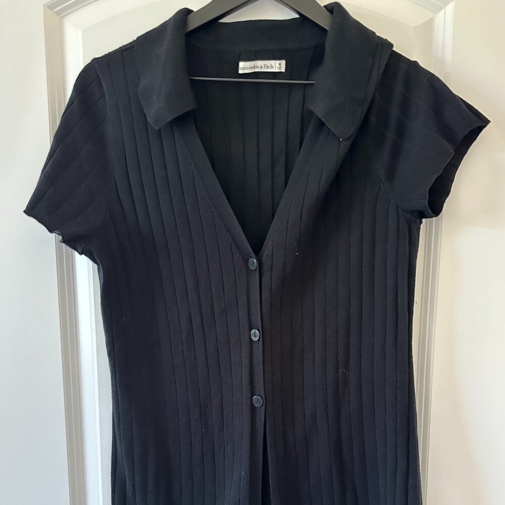 Abercrombie and Fitch Long Sweater Cardigan Short Sleeve M